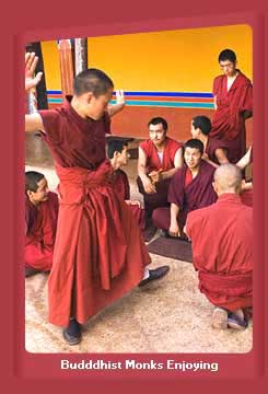 Buddhist Monks Enjoying