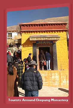 Tourists Around Depung Monastery