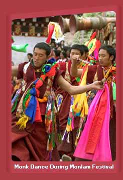 Monk Dance During Monlam Festival