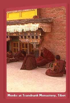 Monks at Trandrunk Monastery, Tibet